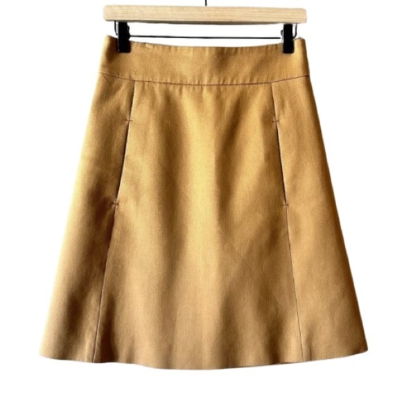 Women's 36 Marc O'Polo Straight A-Line Skirt Terracotta Midi Cotton Blend - Picture 1 of 8